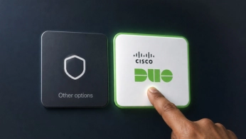 hand choosing Cisco Duo security solution button