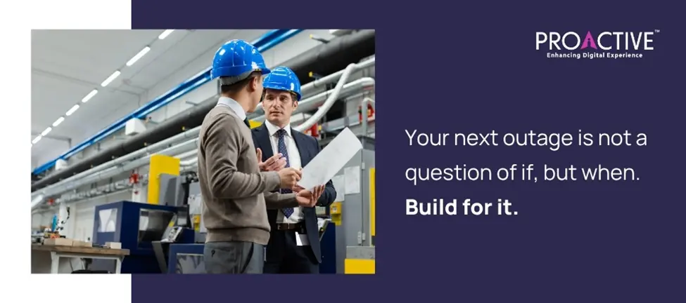 factory workers discussing network resilience