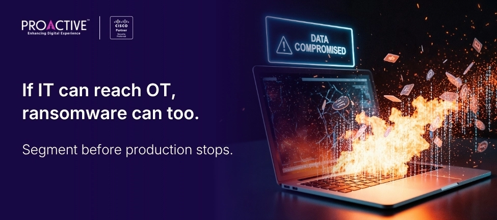 laptop infected with ransom highlighting IT to OT network risk